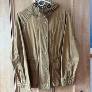 Tan Hooded Women's Anorak Utility Jacket
